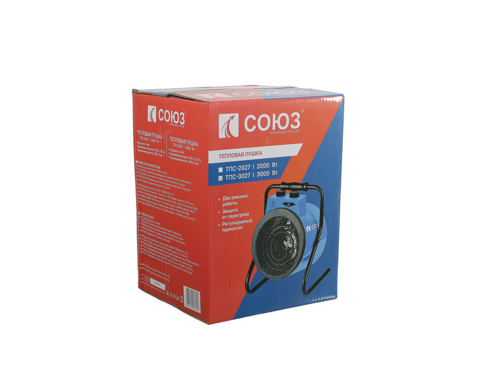Тепловая пушка электрическая СОЮЗ ТПС-3027 3000Вт (ТПС-3027)