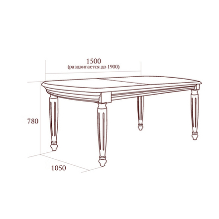 Floriana (Miass-Mebel) орех Стол обеденный