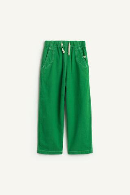 ZARA БРЮКИ С КОНТРАСТНОЙ СТРОЧКОЙ, ИЗУМРУДНО-ЗЕЛЕНЫЙ