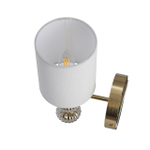 8337/1W MODERNI LN26 144 бронза/белый, металл/стекло/текстиль Бра E14 40W 220V ILMIRA