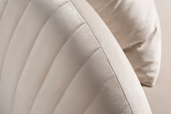 87YY-DIV2262 Диван Lea трехместный, велюр кремовый 290*112*75см