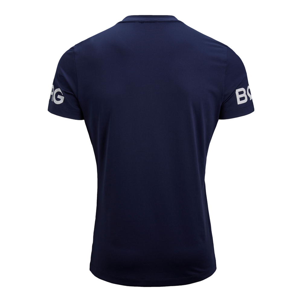 Мужское теннисное поло Björn Borg Borg T-Shirt Men - Dark Blue, White