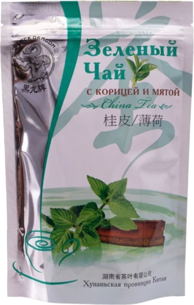 Чай зеленый Black dragon с корицей и мятой 100 г