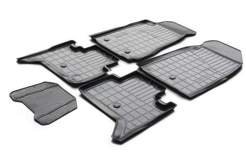 Коврики в салон автомобиля Rival для Chevrolet TrailBlazer II поколение 2012-2016, полиуретан, с крепежом, 5 частей, 11008001