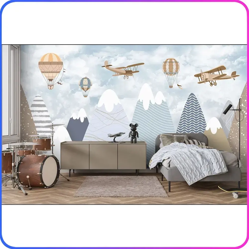 Фотообои флизелиновые в детскую "Детские горы" 500х300 см Luxury Walls AM06205-3
