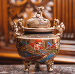 Антикварная ваза-курильница (кодоро) в стиле Сацума