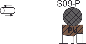 Уплотнение штока S09-P / S09-E 12x19.3x3/3.65 Aksios