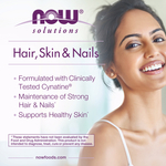 NOW Foods, Solutions, для здоровья волос, кожи и ногтей, 90 капсул