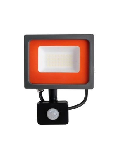 Прожектор светодиодный PFL-SC SENSOR 30Вт 6500К IP54 190-260В ДО закален. матов. стекло датчик движения инфракрасный JazzWay 5001411