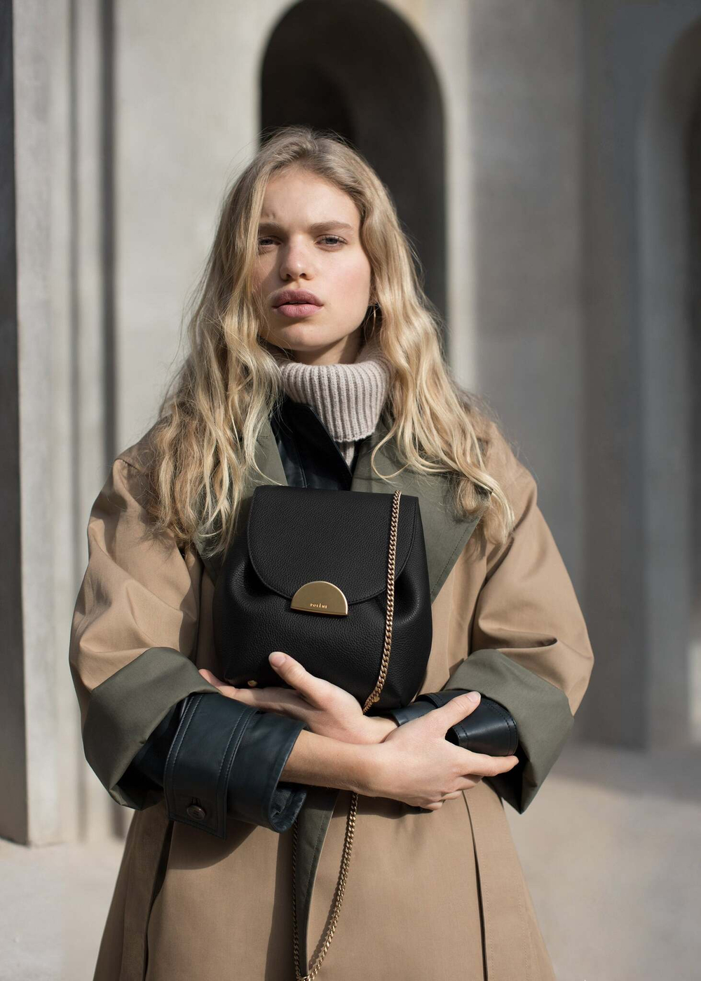 Сумка Polene Numéro Un Mini EDITION TEXTURED BLACK