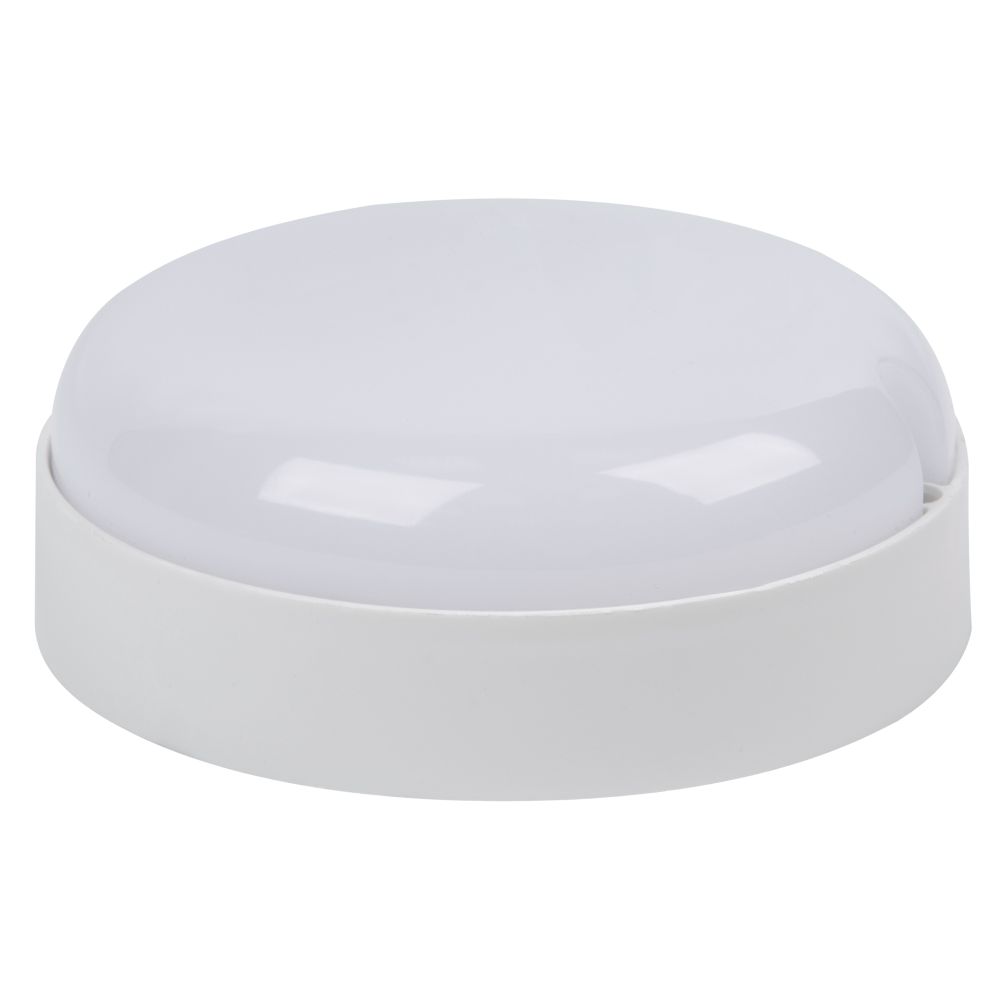 ULW-Q243 12W-4000К-NL SENSOR IP65 WHITE Светильник светодиодный влагозащищенный. с датчиком освещенности и движения. Дежурный-основной режимы. Круг. Белый свет4000K. Диаметр 135мм. Белый. ТМ Volpe
