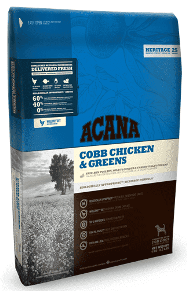 *АКАНА ЦЫПЛЕНОК с ЗЕЛЕНЬЮ /корм для собак всех пород и возрастов / HERITAGE (60/40) 2 кг *АКАНА ЦЫПЛЕНОК с ЗЕЛЕНЬЮ /корм для собак всех пород и возрастов / HERITAGE (60/40) 2 кг