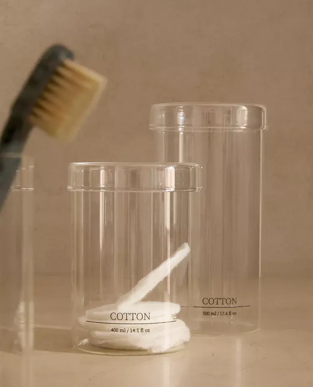 ZARA HOME БАНКА ИЗ ТЕРМОСТОЙКОГО СТЕКЛА С НАДПИСЬЮ ДЛЯ ВАННОЙ, ПРОЗРАЧНЫЙ