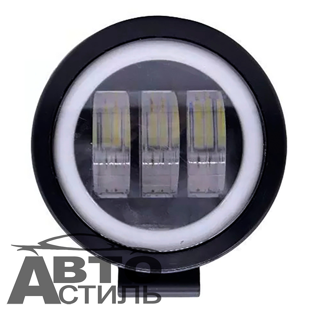 Прожектор LED-СТГ -круг  30W ( 90*56*113) 3Lens +ДХО бл/дальн шт G0029T