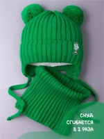 Шапка со снудом для девочки демисезонная