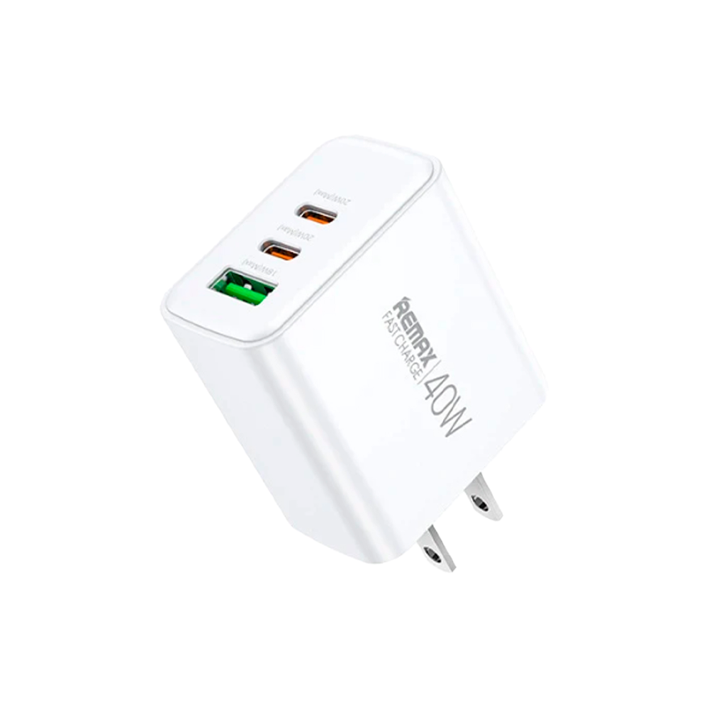 Адаптер Remax RP-U123, USB-A + USB-C, 40W, белый