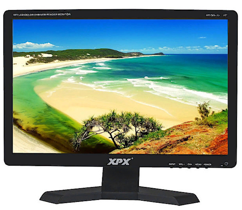 XPX Телевизор 17.3" Full HD, DVB-T2, с USB и HDMI черный
