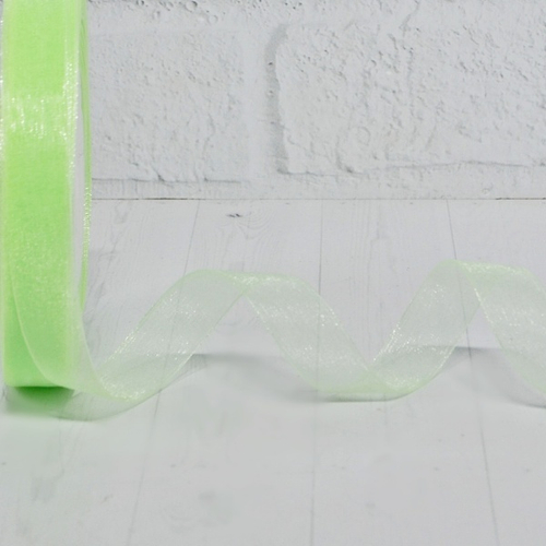 Лента органза 1,5см х 45м "светло-зеленый" 1 шт