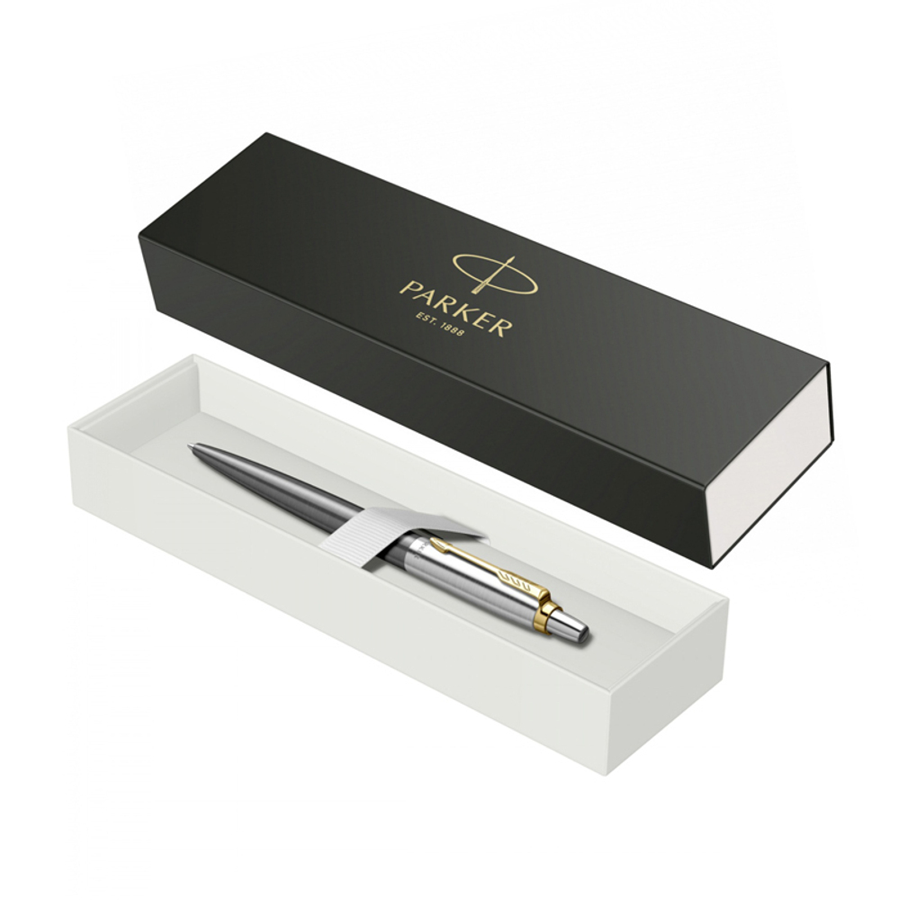 Шариковая ручка Parker Jotter Grey Core GT Mblue в подарочной коробке