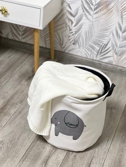 Корзина для белья текстильная (слоник)