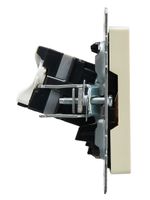 BRITE Розетка компьютерная двойная RJ45 кат.5E РК10-2-БрКр бежевый IEK