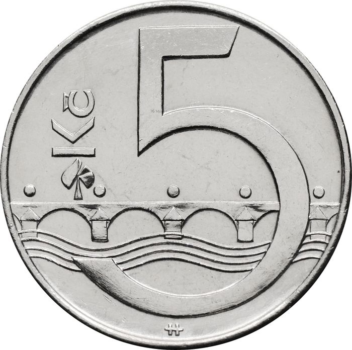 5 крон 1993-2023 Чехия