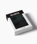 Мужские трусы шорты удлиненные Atlantic, набор 2 шт., хлопок, черные + изумрудные, 2MH-173