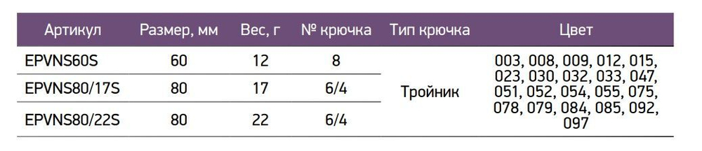 Виб (тонущий воблер) для зимней рыбалки Nemo Slim 60 мм 12г