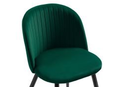 Стул на металлокаркасе Gabi 1 dark green / black