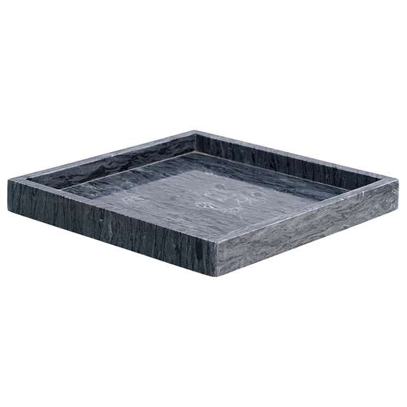 Поднос Marm, 25х25 см, черный мрамор