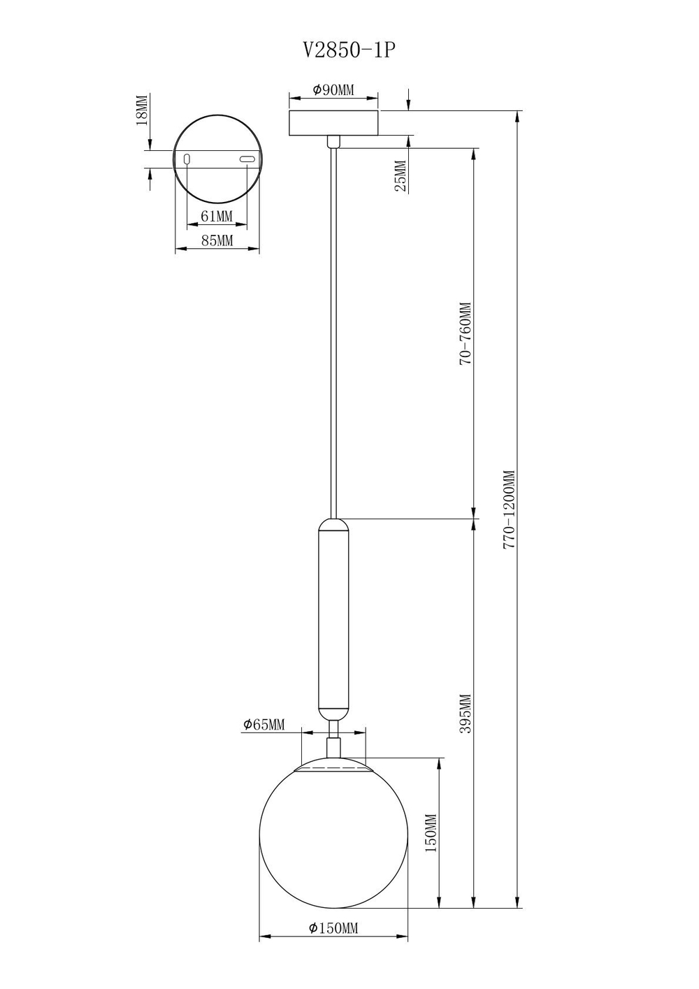 Подвесной светильник Moderli V2850-1P Host