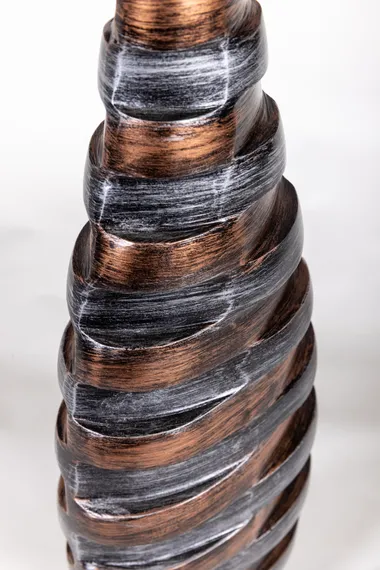 Ваза высокая металлическая Stripes, 82 см