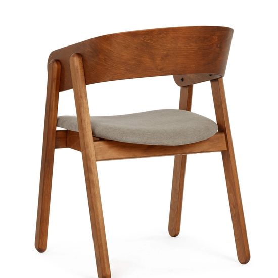 Стул Devlin дерево цвета орех и серая ткань