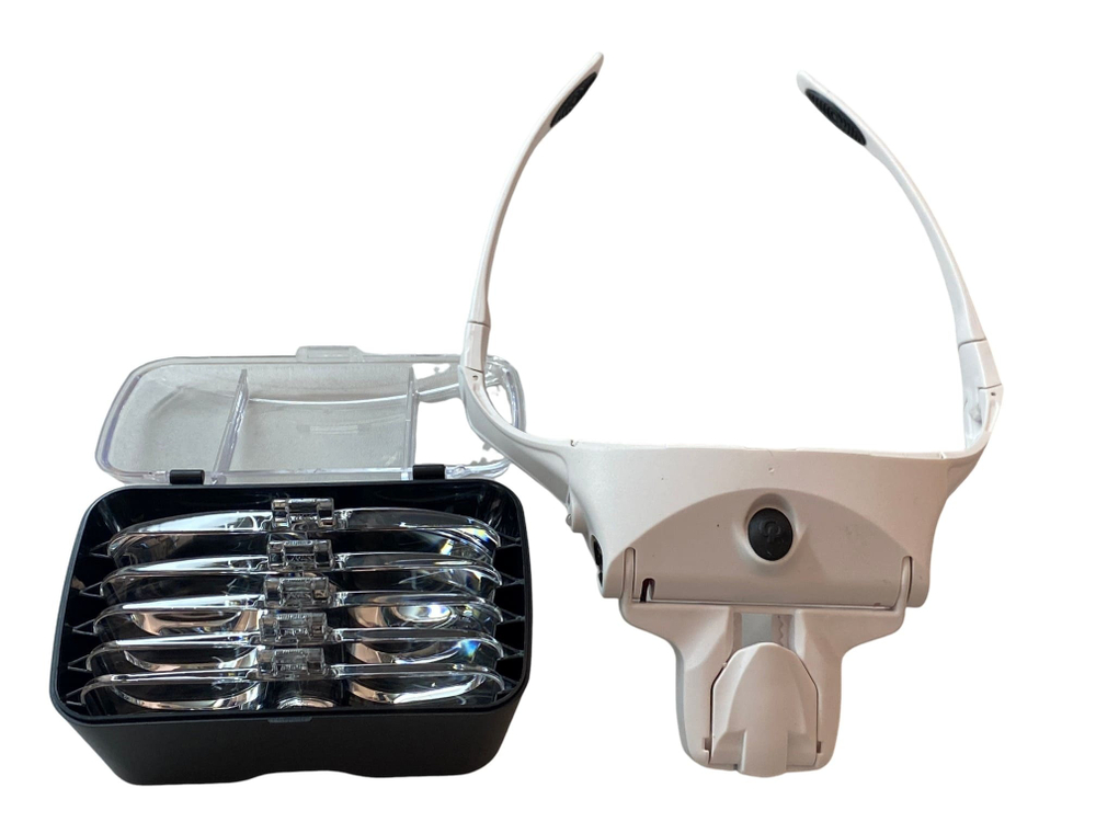 Лупа налобная с подсветкой 82000MC