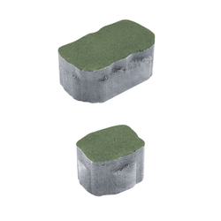 Тротуарная плитка Арена - Стандарт Зеленый, комплект из 2 видов плит