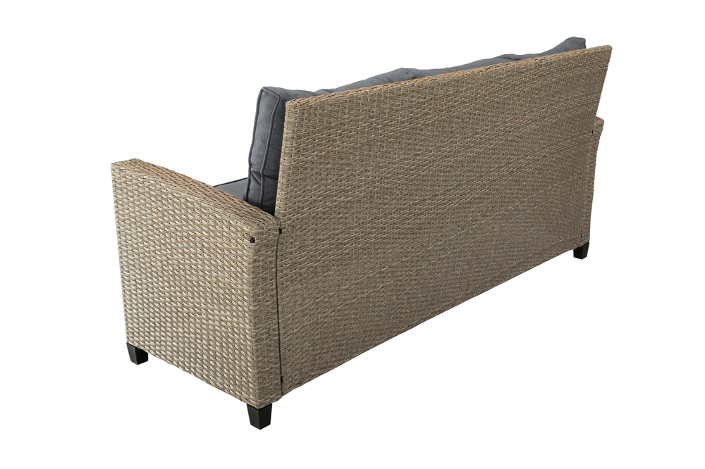 Набор мебели Garden Story Морис 2 уп.(ротанг серый, подушки серые)