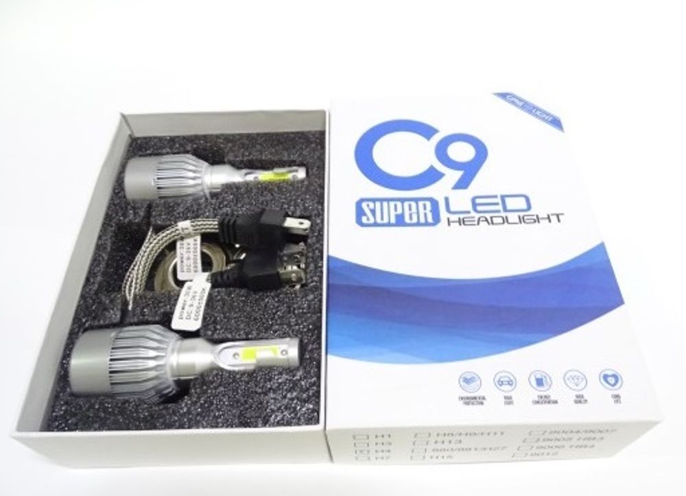 Лампа H4 8-48V LED 6000K 2 шт (C9)