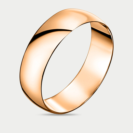 Кольцо обручальное из розового золота 585 пробы женское без вставки (арт. 22-00-0000-01400)