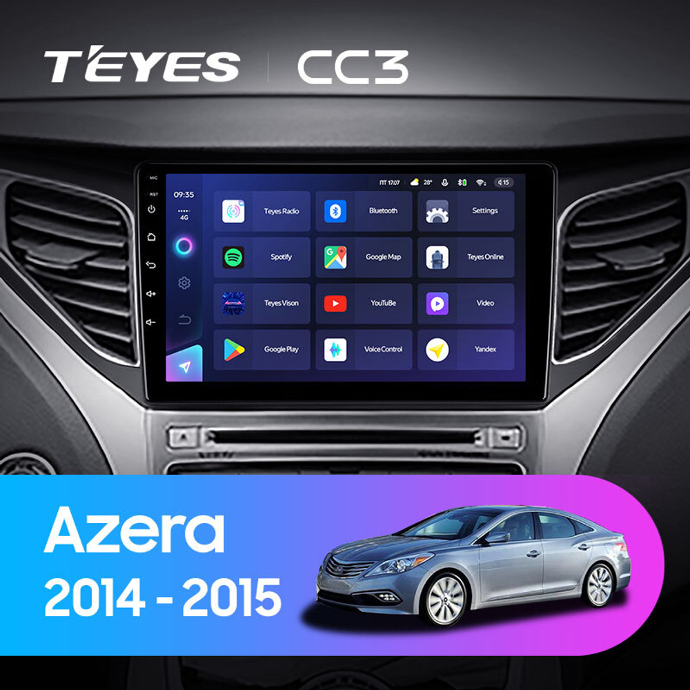 Teyes CC3 9" для Hyundai Azera 2014-2015