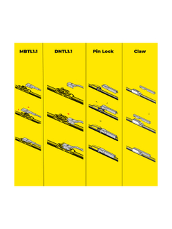 Щетка стеклоочистителя 650/575 мм бескаркасная комплект 2 шт MB W169/245/414 GANZ PRO-LINE GIS01181