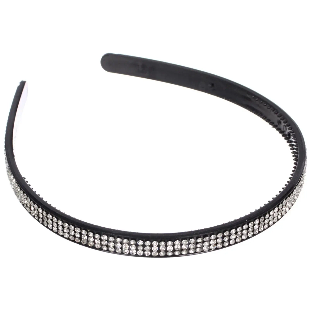 Ободок для волос «ФЕРГАМО», ширина 1см, цвет черный ( подвес)