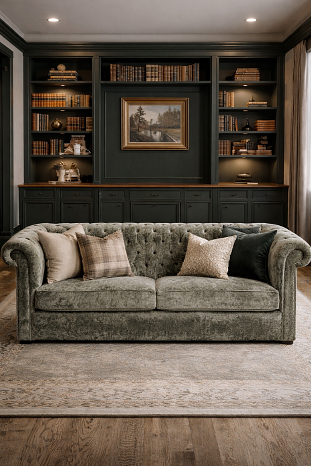 Диван для кабинета "Челси 2 Краш" без раскладного механизма