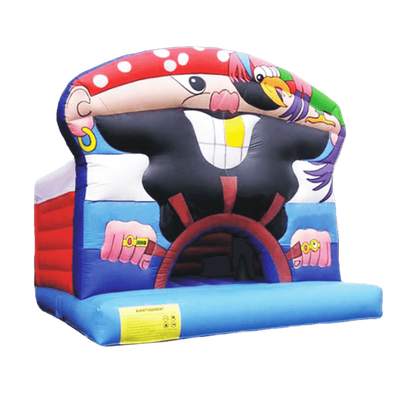 Коммерческий надувной батут "Пират" с крышей