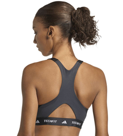 ТОП теннисный Adidas Techfit Workout Color Block Medium Support - black/carbon