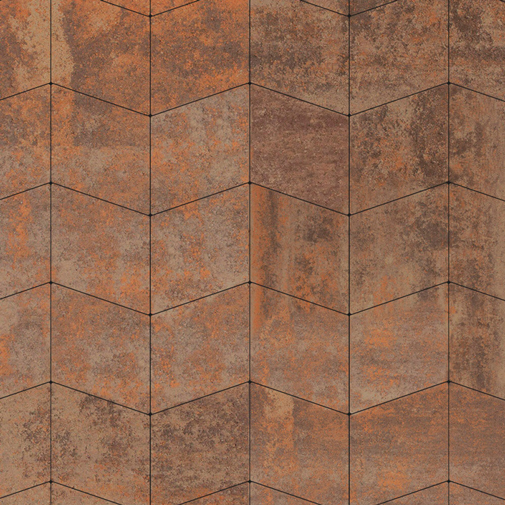 Тротуарная плитка РОМБ - Листопад гладкий Клен