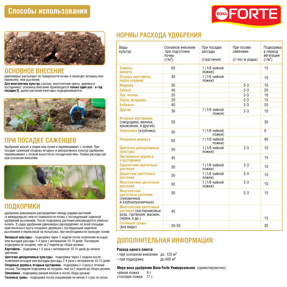 Удобрение УНИВЕРСАЛЬНОЕ,  БОНА ФОРТЕ