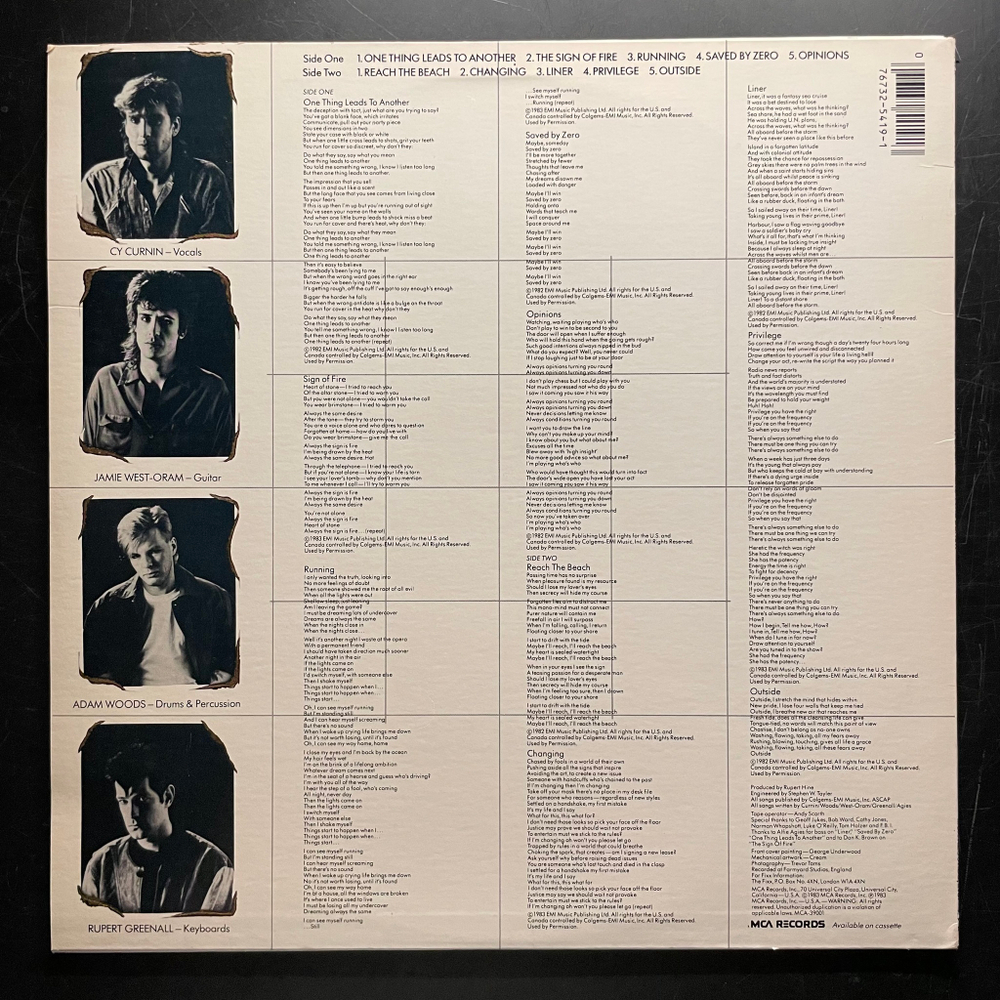 The Fixx ‎– Reach The Beach (США 1983г.)