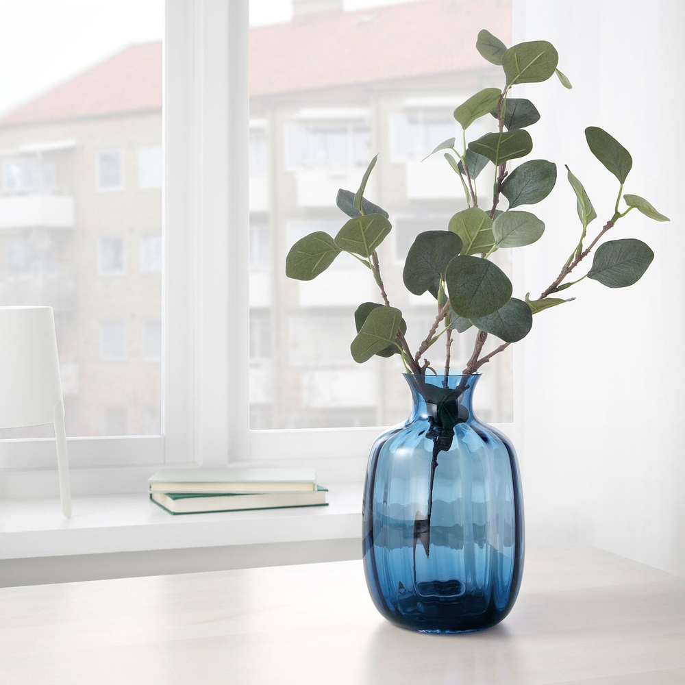 IKEA TONSÄTTA  (ИКЕА ТОНСÄТТА)  -  Ваза, голубая, 21 см