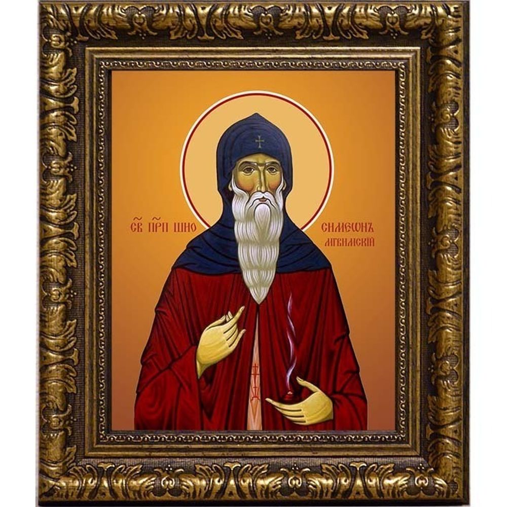 Шио (Симеон) Мгвимский преподобный. Икона на холсте.