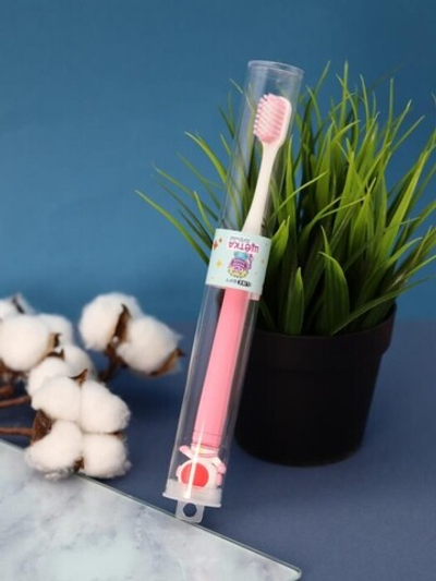 Зубная щётка для взрослых iLikeGift "Cosmonaut smile", pink